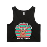 Reindeer Make Me Happy AS Colour Women’s Crop Singlet