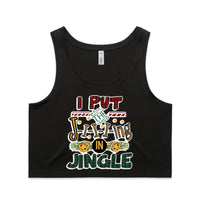 I Put The Jing In Jingle AS Colour Women’s Crop Singlet