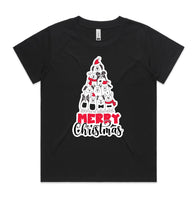 Merry Christmas Dogs AS Colour Women’s Cube Tee