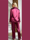 Personalised Red Violet Satin Pyjama's