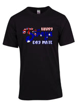 baby or kids happy straya australia day mate tee black